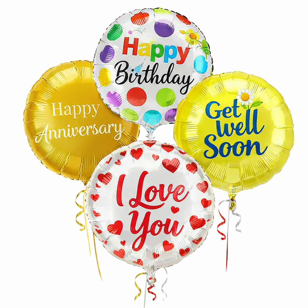 Mylar Balloon – fresh flower arrangement from Blooming Treasure, Baltimore