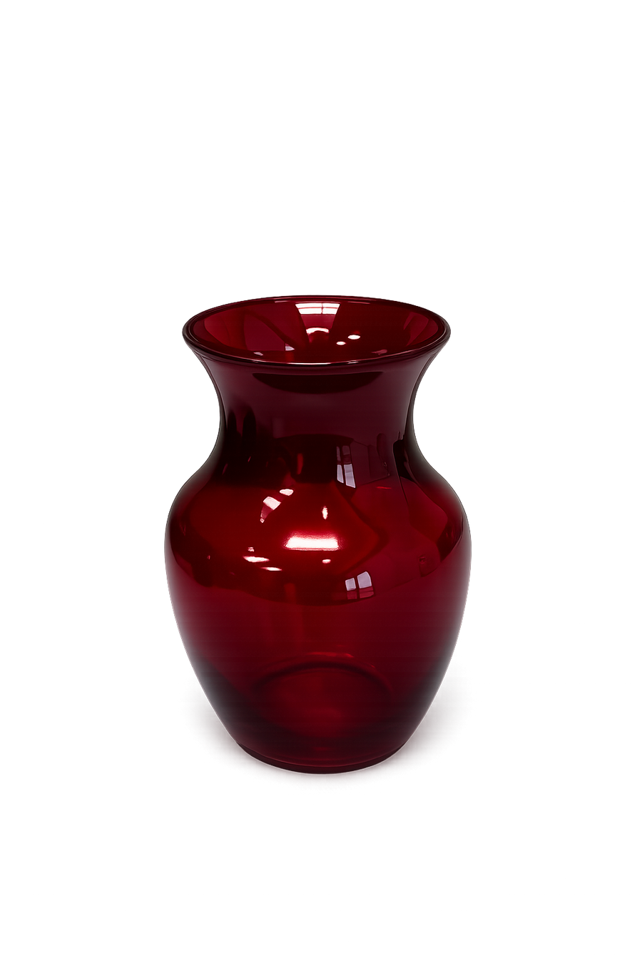 Ruby Aura Glass Vase