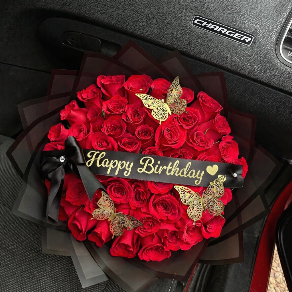 Crimson Royale Bouquet – fresh flower arrangement from Blooming Treasure, Baltimore