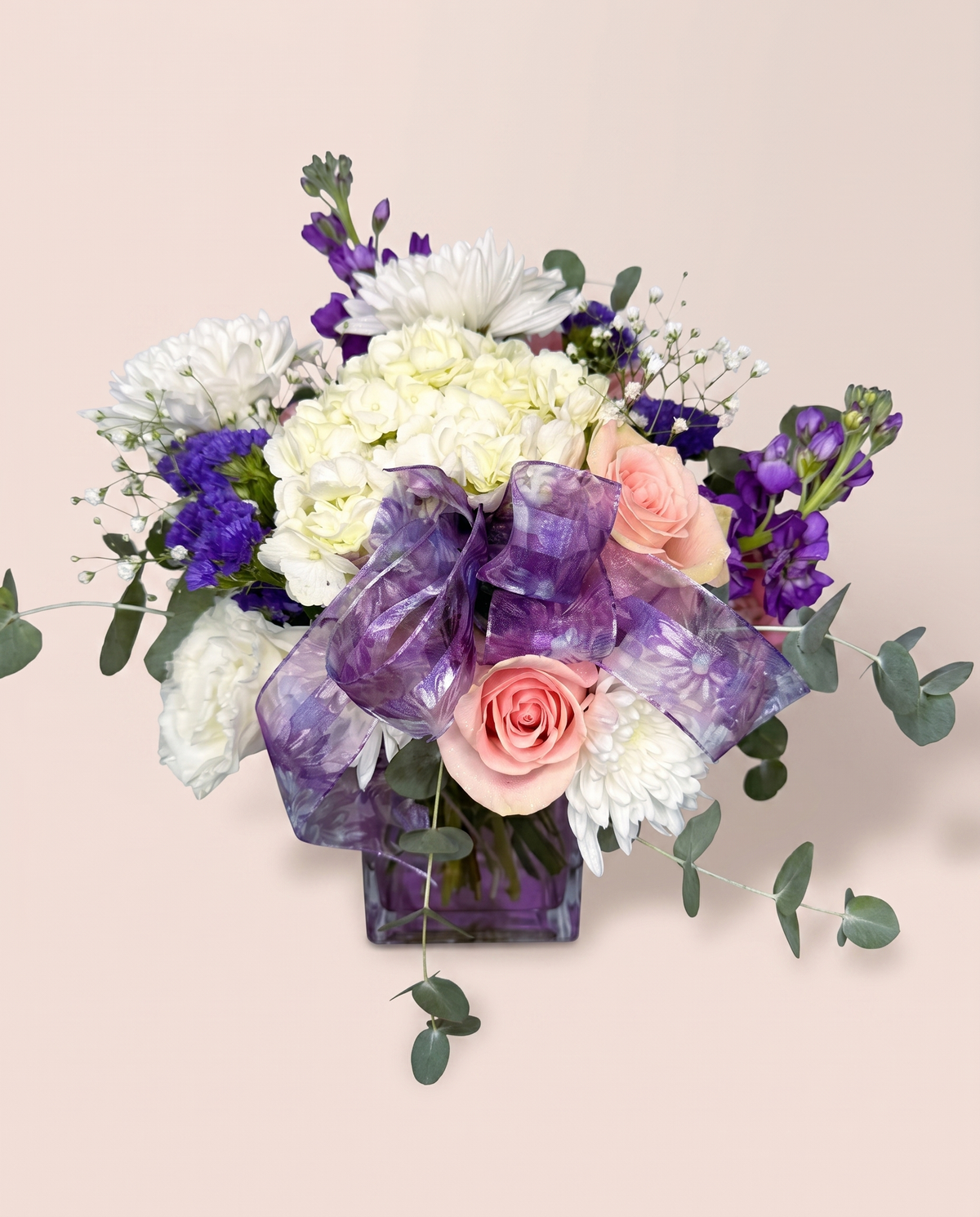 Amethyst Dream Bouquet — lavender, purple, and white roses