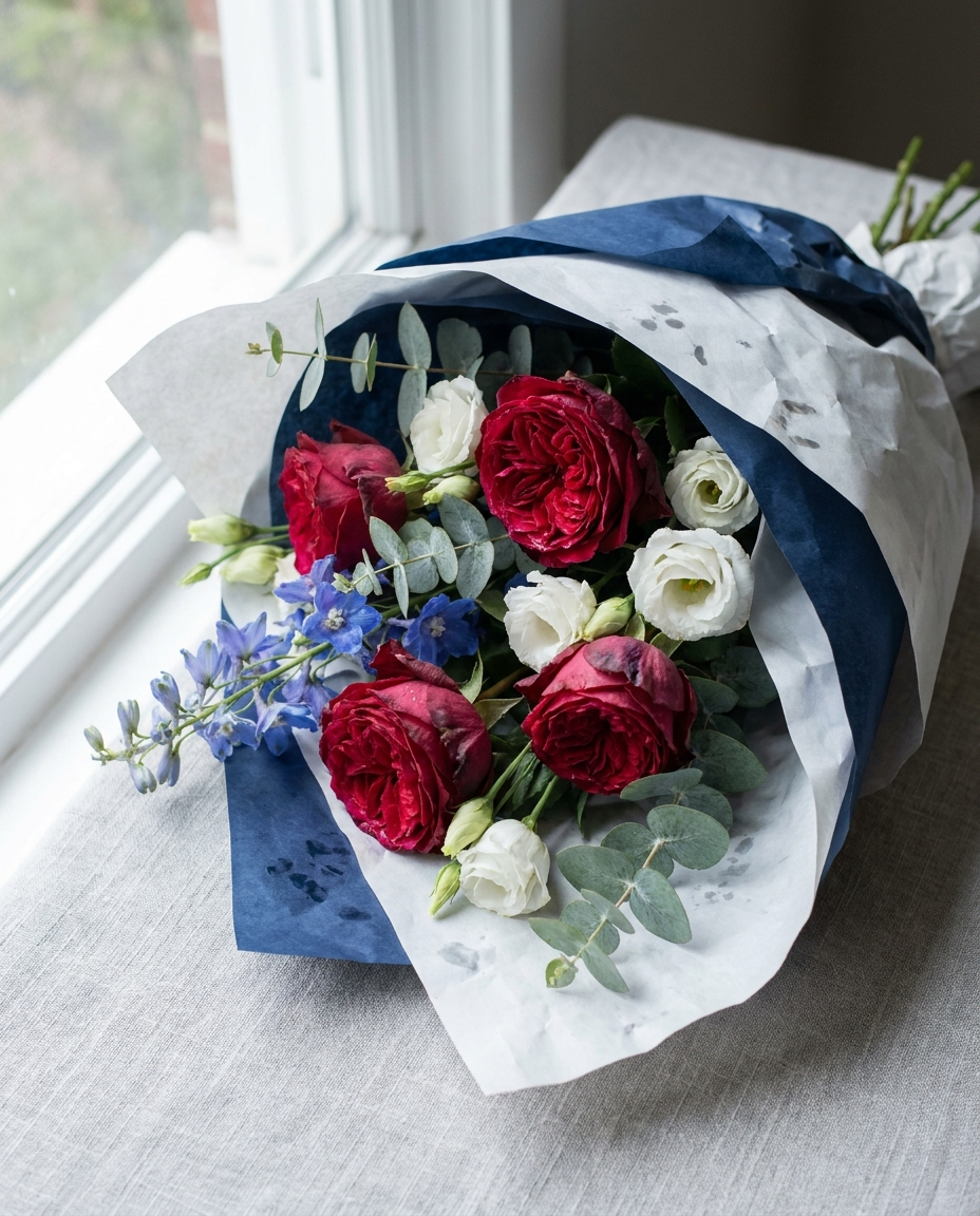 Liberty Hand-Tied patriotic bouquet