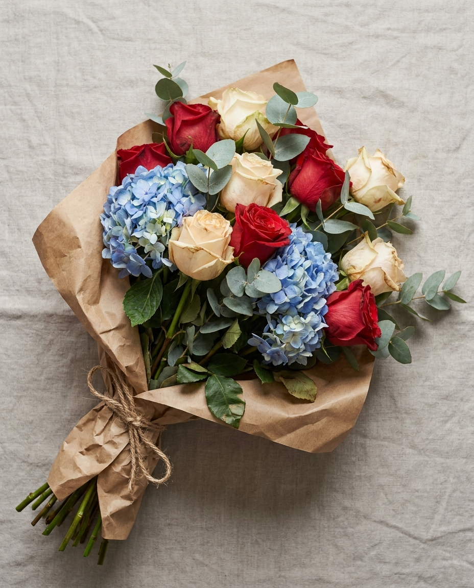 Freedom Wrapped patriotic bouquet