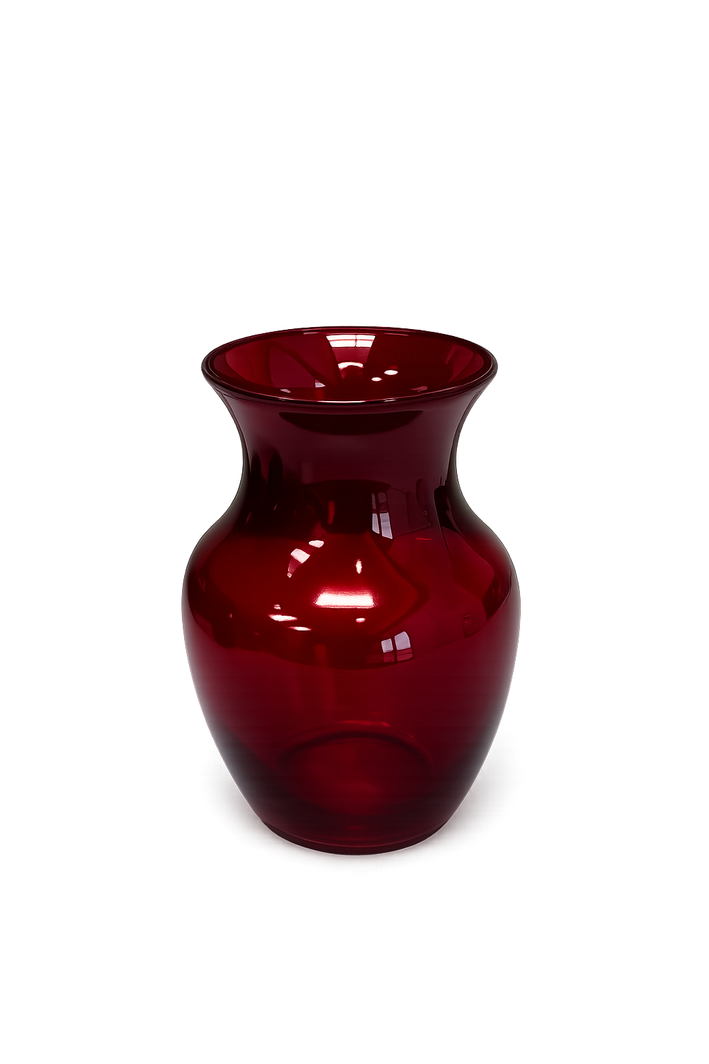 Ruby Aura Glass Vase