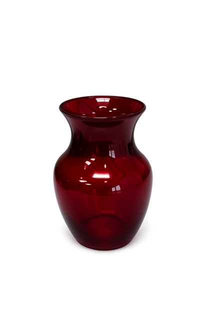 Ruby Aura Glass Vase