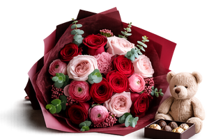Classic Mixed Rose Bouquet Gift Bundle – fresh flower arrangement from Blooming Treasure, Baltimore