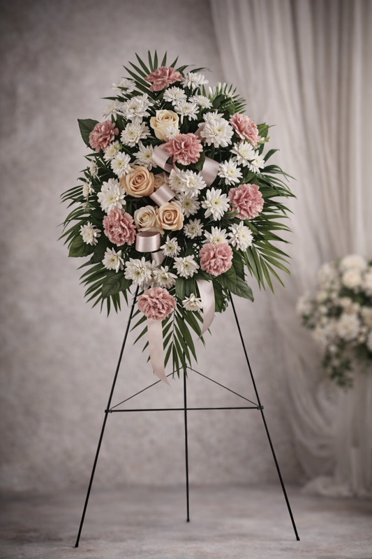 Gentle Remembrance Standing Spray – fresh flower arrangement from Blooming Treasure, Baltimore