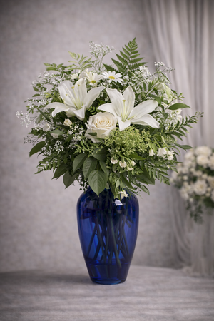Heavenly Blue & White Tribute – photo 1 – Baltimore florist Blooming Treasure