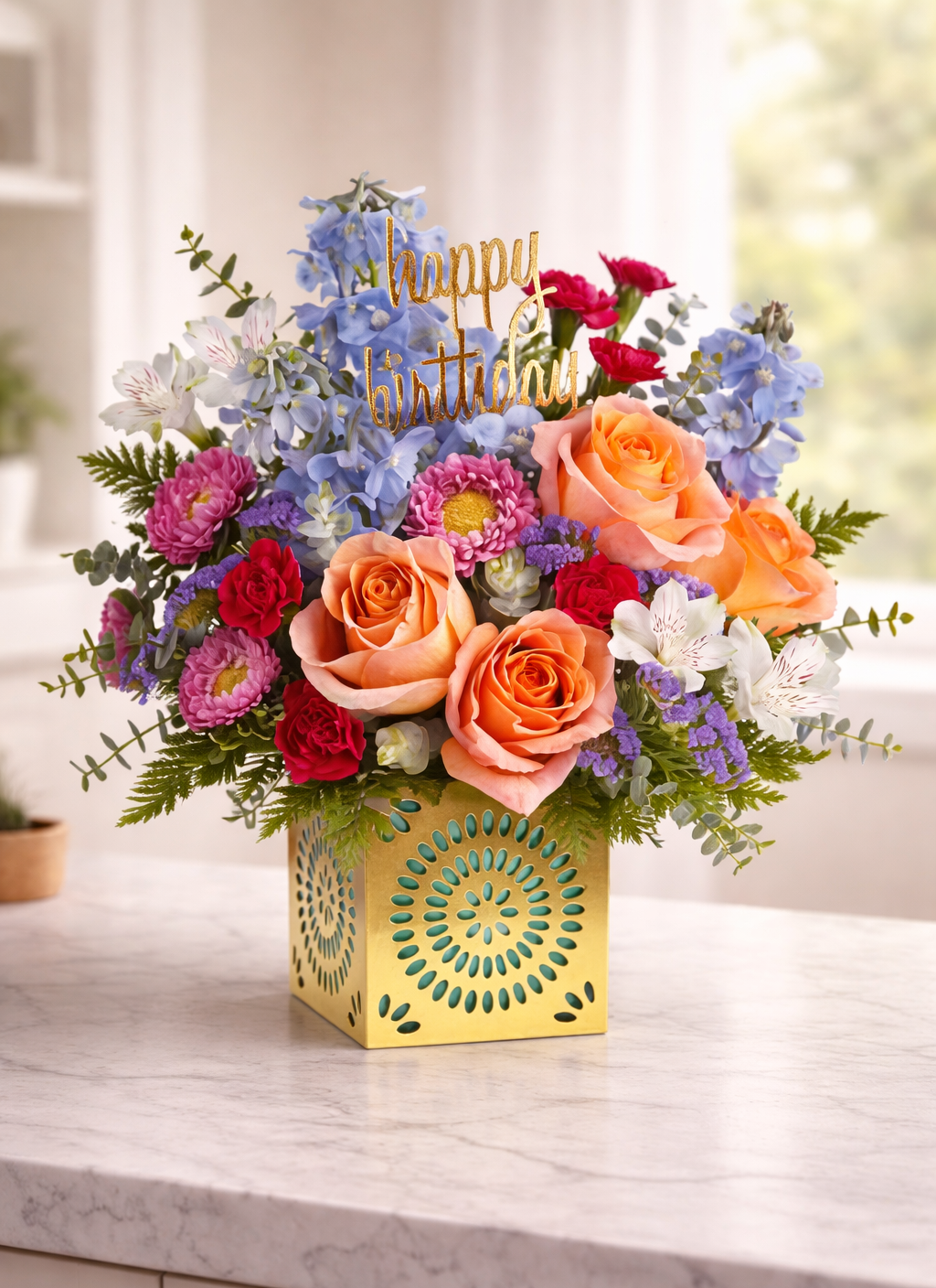 Bright Wishes Bouquet – fresh flower arrangement from Blooming Treasure, Baltimore