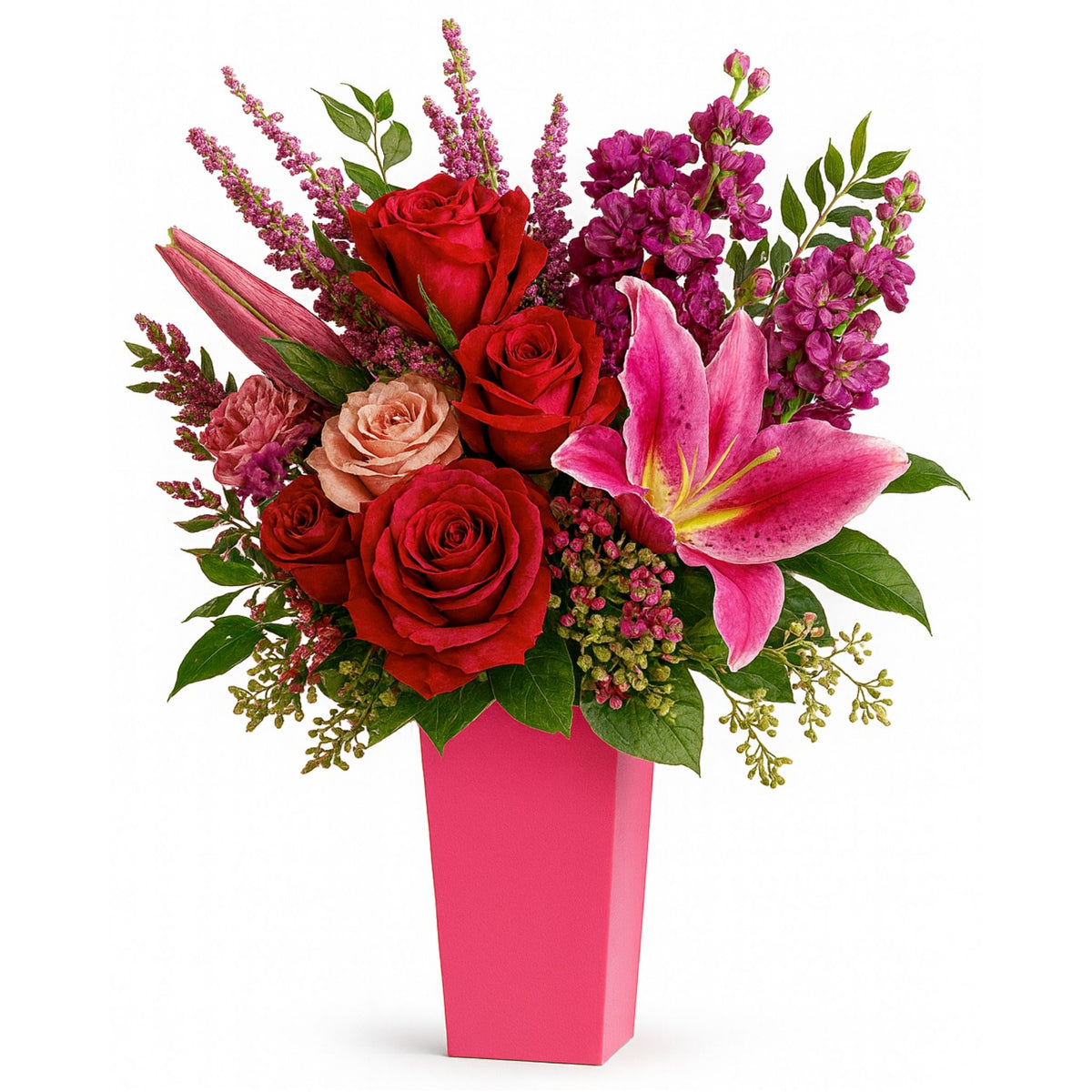 Fuchsia Elegance – fresh flower arrangement from Blooming Treasure, Baltimore