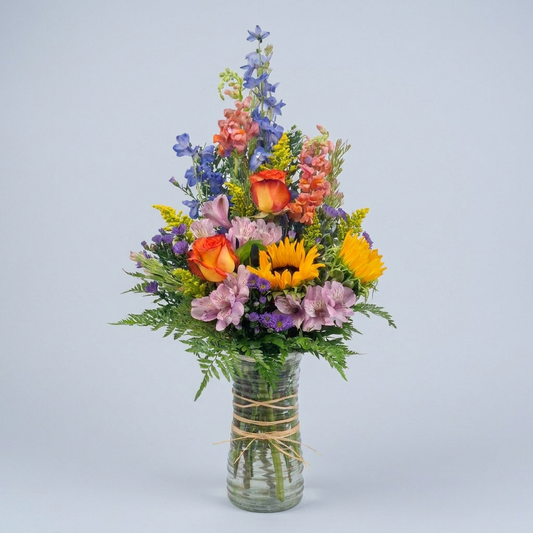 Vibrant Garden Display – fresh flower arrangement from Blooming Treasure, Baltimore