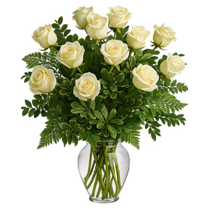White Elegance – fresh flower arrangement from Blooming Treasure, Baltimore
