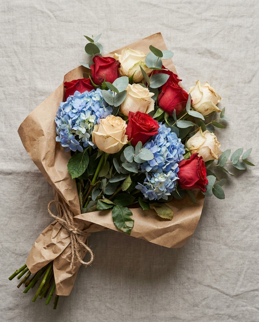 Freedom Wrapped patriotic bouquet