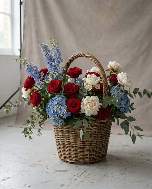 Grand Old Glory patriotic basket