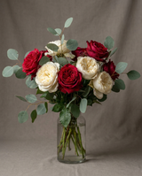 Ivory & Rouge Roses as shown