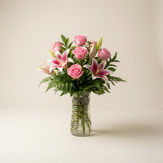 Pink Blossom Delight – fresh flower arrangement from Blooming Treasure, Baltimore